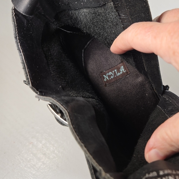 N.Y.L.A. Winnie Black Platform Ankle Boots size 10 - Picture 11 of 13